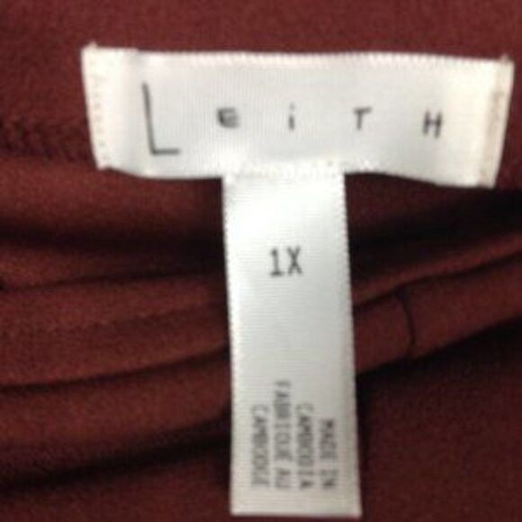 Leith Brown High Waist Straight Leg Pants size 1X - Picture 5 of 6